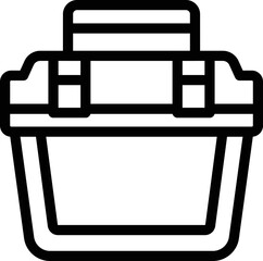 Utensils box icon outline vector. Tool kit. Case crate