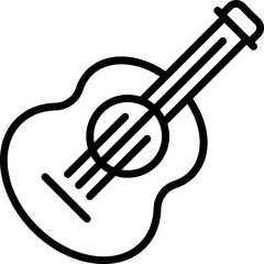 Comics ukulele icon outline vector. Music guitar. Cute acoustic