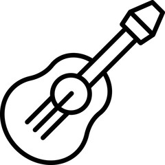 Ukelele icon outline vector. Ukulele guitar. Music instrument