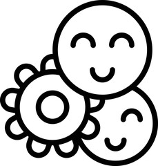 Social care service icon outline vector. Patient health. Person healthcare
