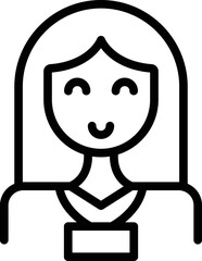 Woman social care icon outline vector. Health patient. Medical service