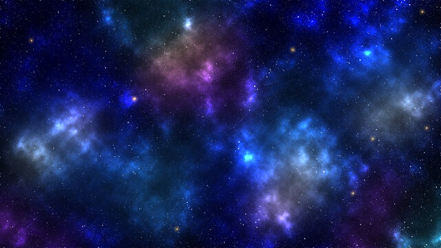 Stars and galaxies in outer space. Endless universe, astronomy background
