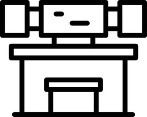 Safety desktop icon outline vector. Police guard. Police officer