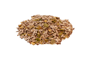 Mix of seeds for a salad. A pile of mixed seeds.