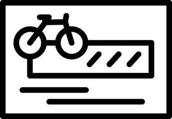 Service share bike icon outline vector. Rent system. Public transport
