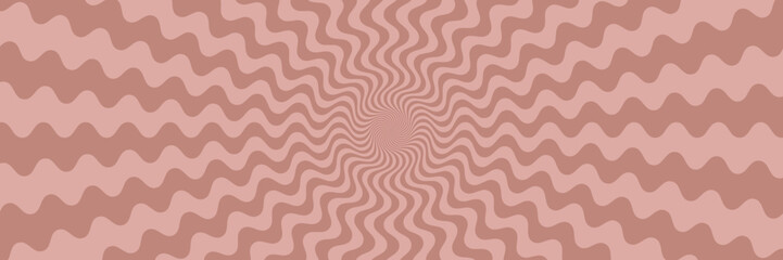 Vector abstract background. Simple  illustration with wavy stripes. Long horizontal banner.