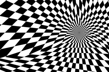 Naklejka premium Vector abstract background. Simple illustration with optical illusion, op art.