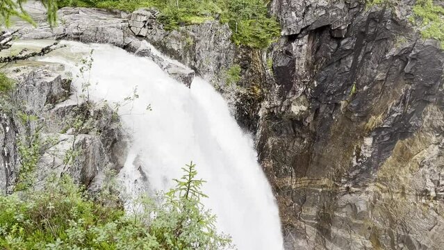Waterfall in Gran&aring;sen Velfjord on Helgeland in Nordland county,Helgeland,Northern Norway,scandinavia,Europe	