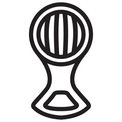 Retro old microphone icon.Hand drawn style.Outline vector illustration.