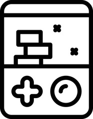 Gamer console icon outline vector. Online app. Sport game