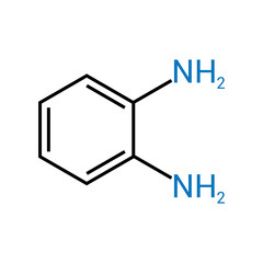 chemical structure of o-Phenylenediamine (C6H8N2)