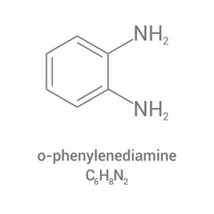 chemical structure of o-Phenylenediamine (C6H8N2)