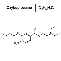 chemical structure of Oxybuprocaine (C17H28N2O3)