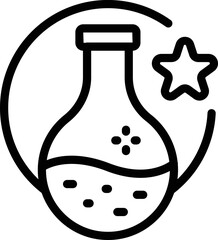 Chemical flask icon outline vector. Sport game. Online pc