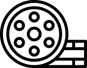 Cinema reel icon outline vector. Auto screen. Air show
