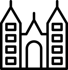 City panorama icon outline vector. Skyline polish. Poland krakow