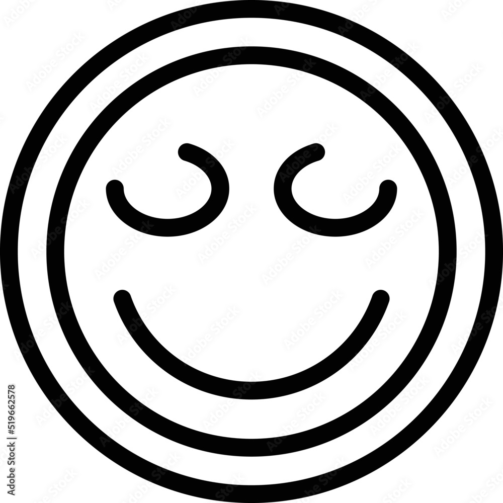 Poster delight emoji icon outline vector. happy person. face fun - Posters
