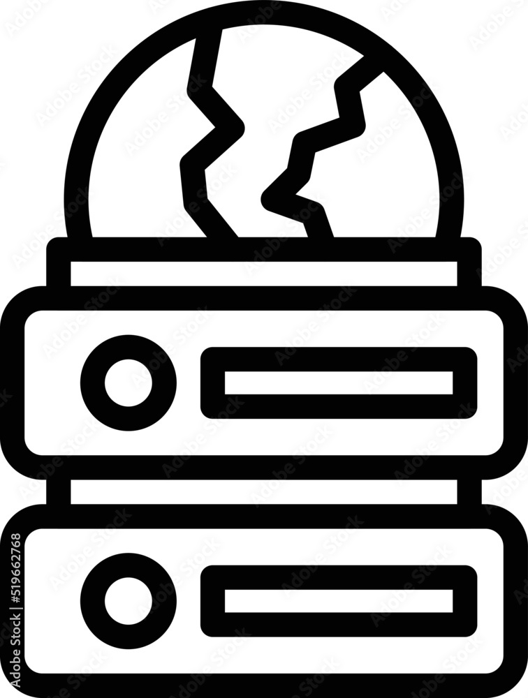 Poster global software icon outline vector. app code. data digital