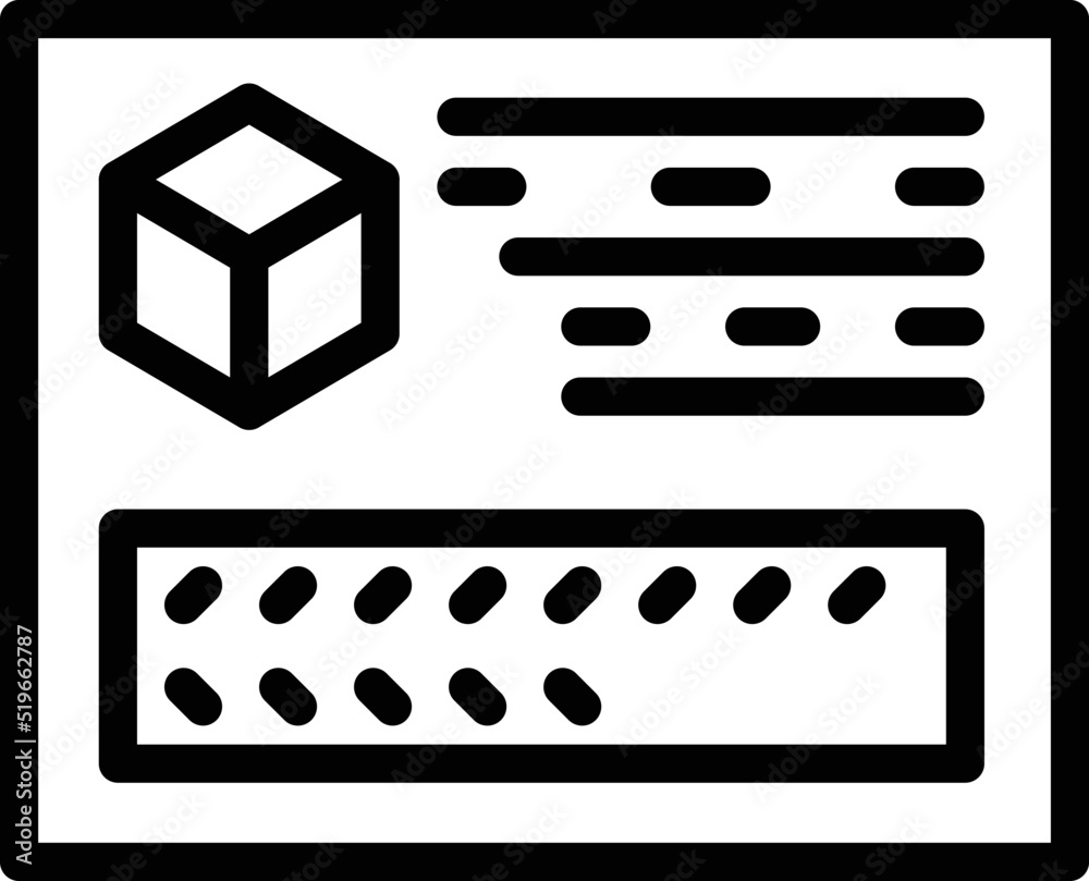 Poster app code icon outline vector. computer process. software work