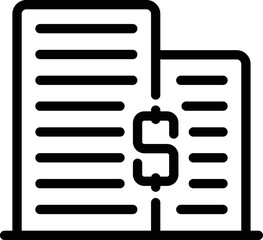 Building loan icon outline vector. Small bank. Lender credit