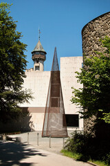 Corten tower in public space