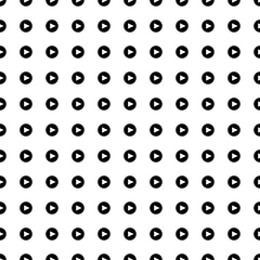 Square seamless background pattern from black play symbols. The pattern is evenly filled. Vector illustration on white background