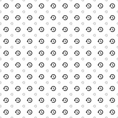 Square seamless background pattern from geometric shapes are different sizes and opacity. The pattern is evenly filled with big black time back symbols. Vector illustration on white background