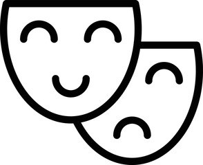 Athens mask icon outline vector. Ancient culture. Empire gallery