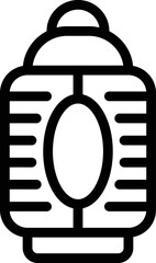 Japan lamp icon outline vector. Tower city. Ancient tokyo