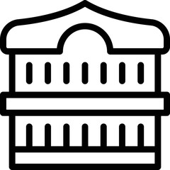Samurai building icon outline vector. City tower. Ancient map