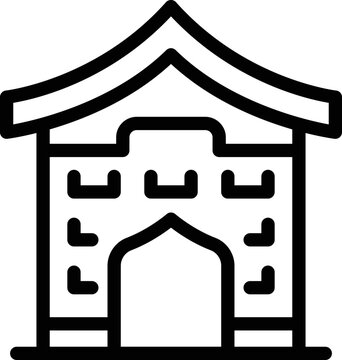 recommend clip art: Travel kyoto icon outline vector. Japan tower. Tourism house
