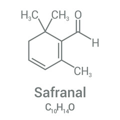 chemical structure of Safranal (C10H14O)