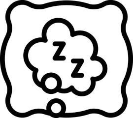 Sleeping pillow icon outline vector. Sleep insomnia. Person night