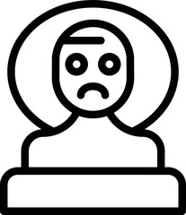 Man insomnia icon outline vector. Sleep person. Stress time