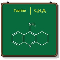 chemical structure of Tacrine (C13H14N2)