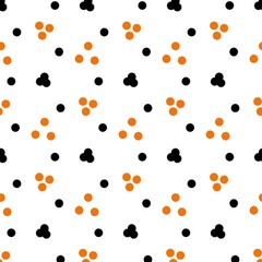 Orange and black dots pattern