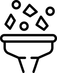 Mine funnel icon outline vector. Gold game. Coal miner