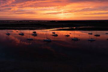 Bosham Boats Sunset July 2022