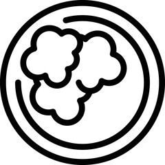 Fried box icon outline vector. Chicken food. Food crispy