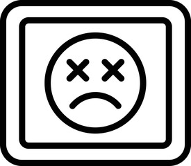 Obraz premium Tablet error icon outline vector. Lost internet. Socket site