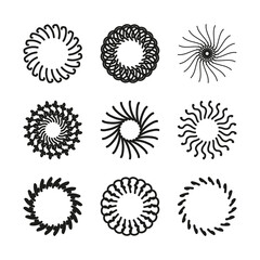 set of elements for design