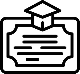 Manager diploma icon outline vector. Worker report. Business team