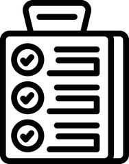 To do list icon outline vector. Work success. Group management