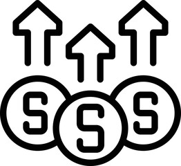 Save money icon outline vector. Business team. Meeting office