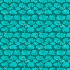 Kids transport seamless paper plain origami pattern for wrapping and clothes print and fabrics and notebooks