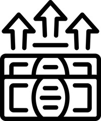 Cash manager icon outline vector. Company business. Team top