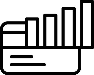 Credit card loan icon outline vector. Bank payment. Pay house