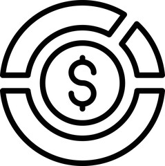 Loan scheme icon outline vector. Credit cost. Cash budget