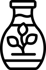 Croatia vase icon outline vector. City skyline. Travel building