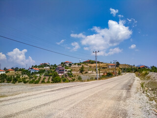 The road in the countryside